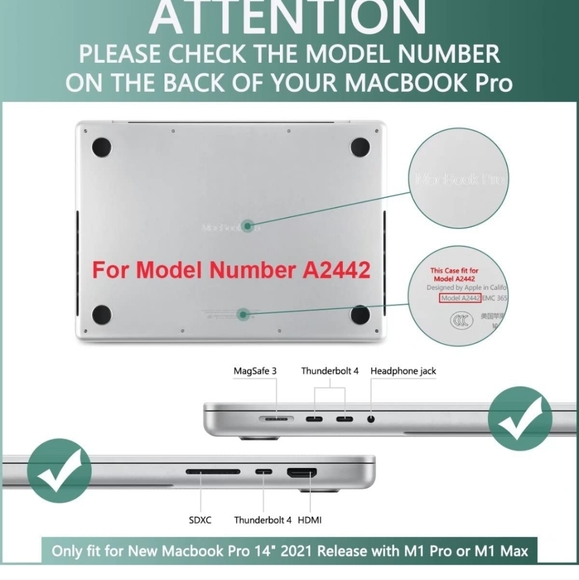 Gradient Pink Case for MacBook Pro 14 Inch 2021 2022 Release Model A2442 - Picture 2 of 6